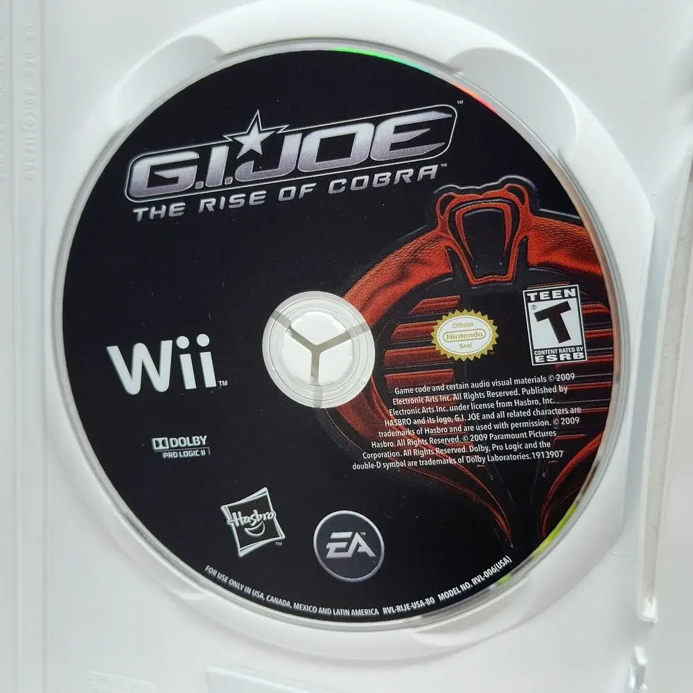 G.I.JOE The Rise Of Cobra Wii Game Complete Case Disc Manual EA Hasbro Teen CIB